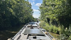 NB Fantasma follows NB J-PEG down the Ashby Canal at the start of our summer cruise
