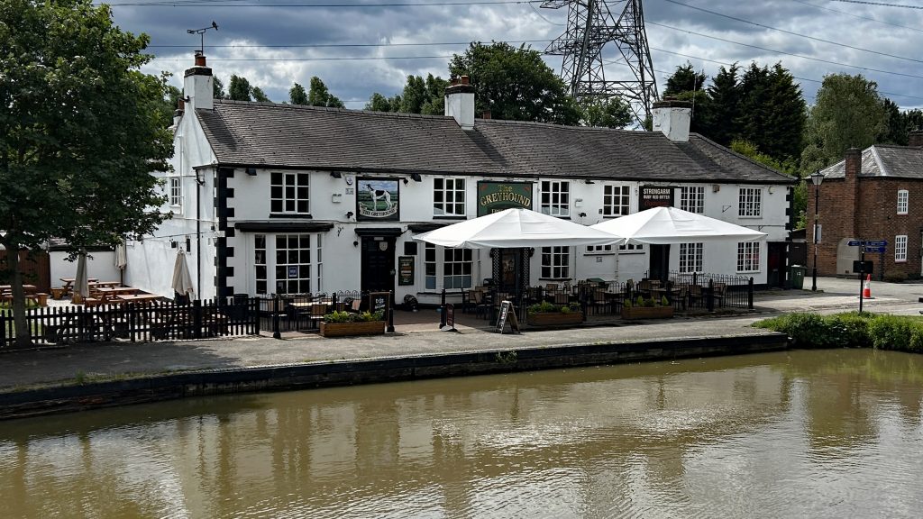 The Greyhound Inn at Hawkesbury Junction. A famous canalised pub.