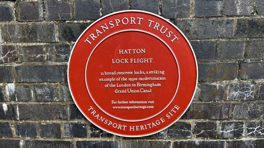 A Transport Trust red plaque for the Hatton Flight