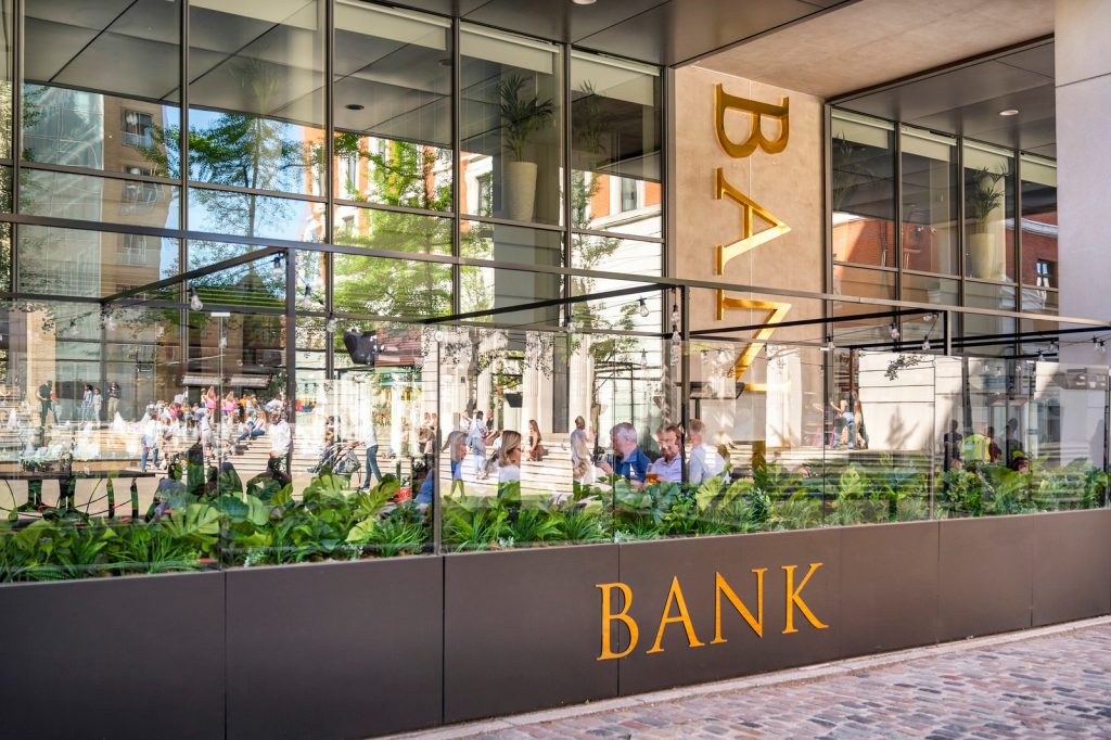 Exterior view of Bank Restaurant and Bar
