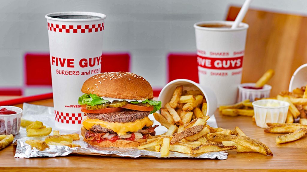 Five Guys advertising blurb