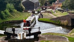 Photo of part of the Stourbridge Flight of 16 locks