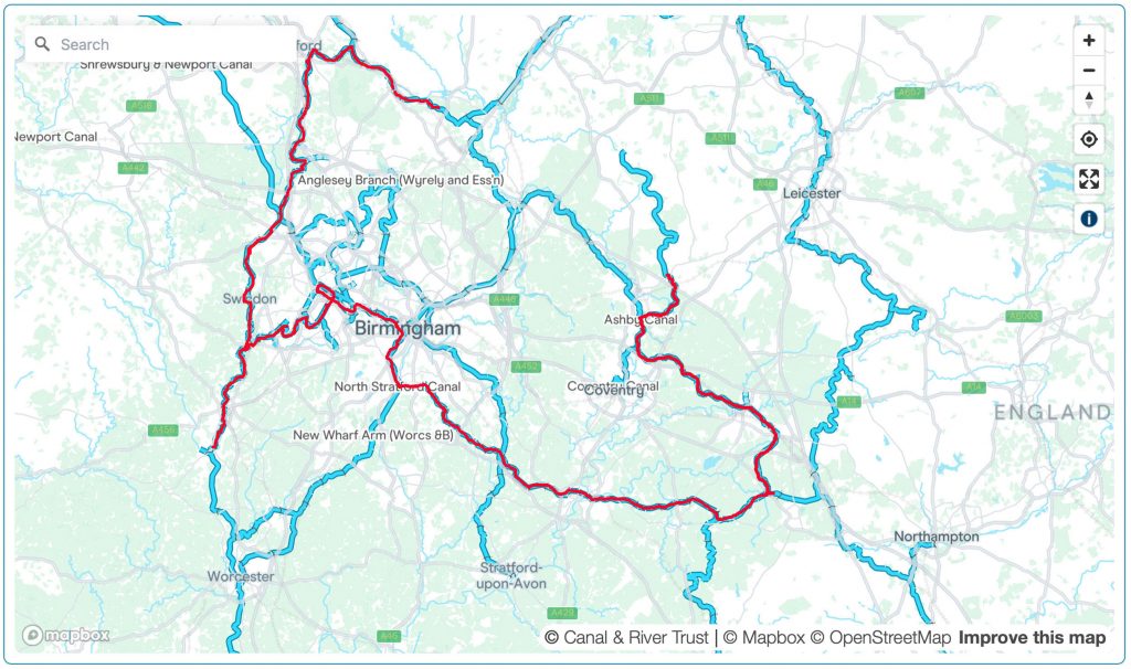 A map of the Journey So Far - Approx 150 miles